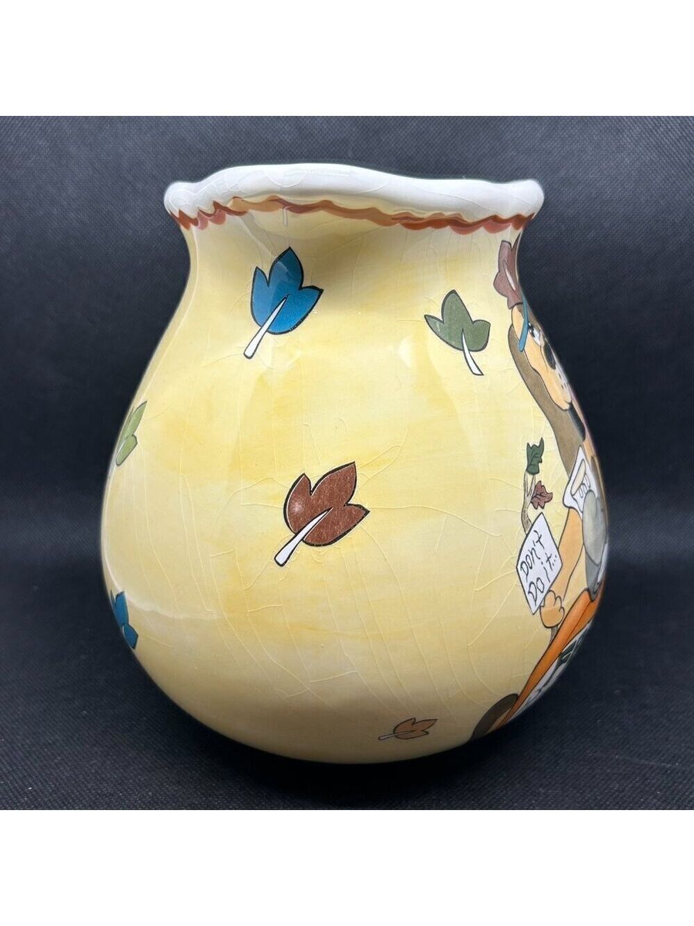 2010 Heather Goldminc Blue Sky Clayworks Halloween Cat & Dog pitcher - Picture 3 of 6